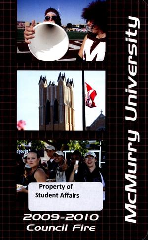 Primary view of object titled 'Council Fire, Handbook of McMurry University, 2009-2010'.