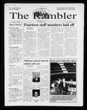 Primary view of object titled 'The Rambler (Fort Worth, Tex.), Vol. 87, No. 1, Ed. 1 Thursday, January 31, 2002'.