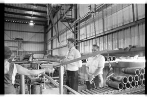 Primary view of object titled '[Charles Wilson Visits Manufacturing Plant]'.