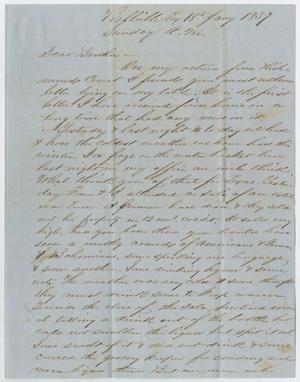Primary view of object titled '[Letter from John Patterson Osterhout to his Brother, January 18, 1857]'.