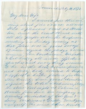 Primary view of object titled '[Letter from John Patterson Osterhout to Junia Roberts Osterhout, February 11, 1872]'.