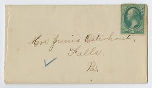 Primary view of object titled '[Envelope to Junia Osterhout, October 20, 1879]'.