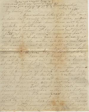 Primary view of object titled 'Letter to Cromwell Anson Jones, 25 November 1872'.