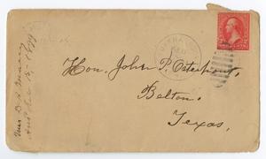Primary view of object titled '[Envelope from Mrs. D. P. [W]arry to John Patterson Osterhout, February, 1899]'.