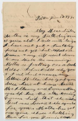 Primary view of object titled '[Letter from Ora Osterhout to Gertrude Osterhout, June 2, 1881]'.