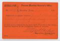Primary view of [General Pass for John Patterson Osterhout]