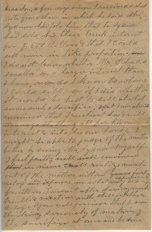 Primary view of object titled 'Letter to Cromwell Anson Jones, 22 October 1872'.