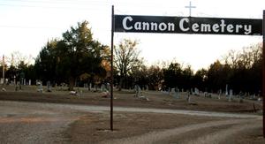 Primary view of object titled '[Photograph of Cannon Cemetery]'.