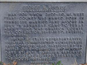 Primary view of object titled '[Marker: George R. Reeves]'.