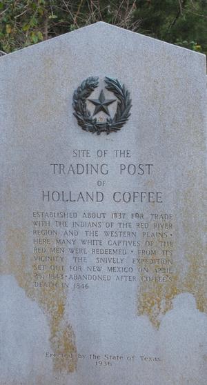 Primary view of object titled '[Marker: Trading Post of Holland Coffee]'.
