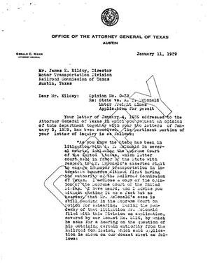 Primary view of object titled 'Texas Attorney General Opinion: O-32'.
