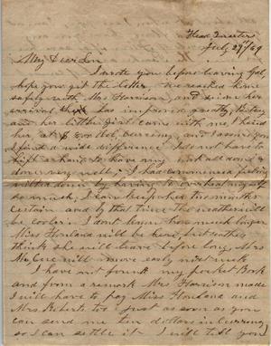 Primary view of object titled 'Letter to Cromwell Anson Jones, 29 July 1869'.