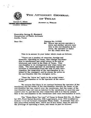 Primary view of object titled 'Texas Attorney General Opinion: O-2008'.