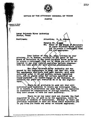 Primary view of object titled 'Texas Attorney General Opinion: O-4659'.