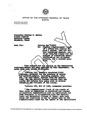 Primary view of object titled 'Texas Attorney General Opinion: O-6471'.