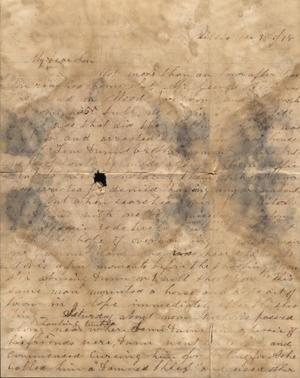 Primary view of object titled 'Letter to Cromwell Anson Jones, 9 December 1878'.