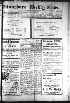 Primary view of object titled 'Winnsboro Weekly News (Winnsboro, Tex.), Vol. 12, No. 33, Ed. 1 Friday, April 15, 1921'.
