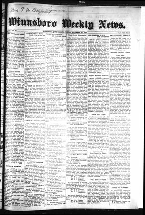 Primary view of object titled 'Winnsboro Weekly News (Winnsboro, Tex.), Vol. 14, No. 10, Ed. 1 Thursday, November 29, 1923'.