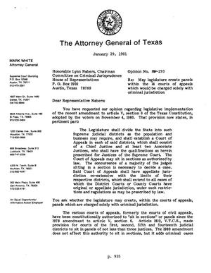 Primary view of object titled 'Texas Attorney General Opinion: MW-293'.