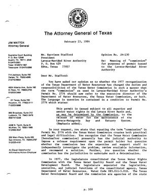 Primary view of object titled 'Texas Attorney General Opinion: JM-130'.