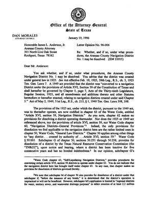 Primary view of object titled 'Texas Attorney General Opinion: LO96-006'.