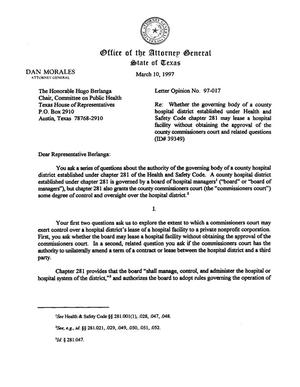Primary view of object titled 'Texas Attorney General Opinion: LO97-017'.