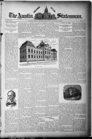 Primary view of object titled 'The Austin Statesman. (Austin, Tex.), Vol. 19, No. 9, Ed. 2 Thursday, August 15, 1889'.