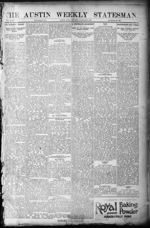 Primary view of object titled 'The Austin Weekly Statesman. (Austin, Tex.), Vol. 23, Ed. 1 Thursday, January 4, 1894'.