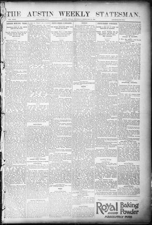 Primary view of object titled 'The Austin Weekly Statesman. (Austin, Tex.), Vol. 23, Ed. 1 Thursday, February 22, 1894'.