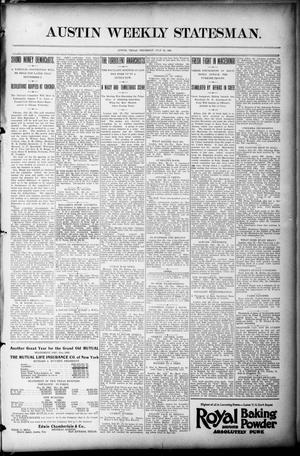 Primary view of object titled 'Austin Weekly Statesman. (Austin, Tex.), Ed. 1 Thursday, July 30, 1896'.