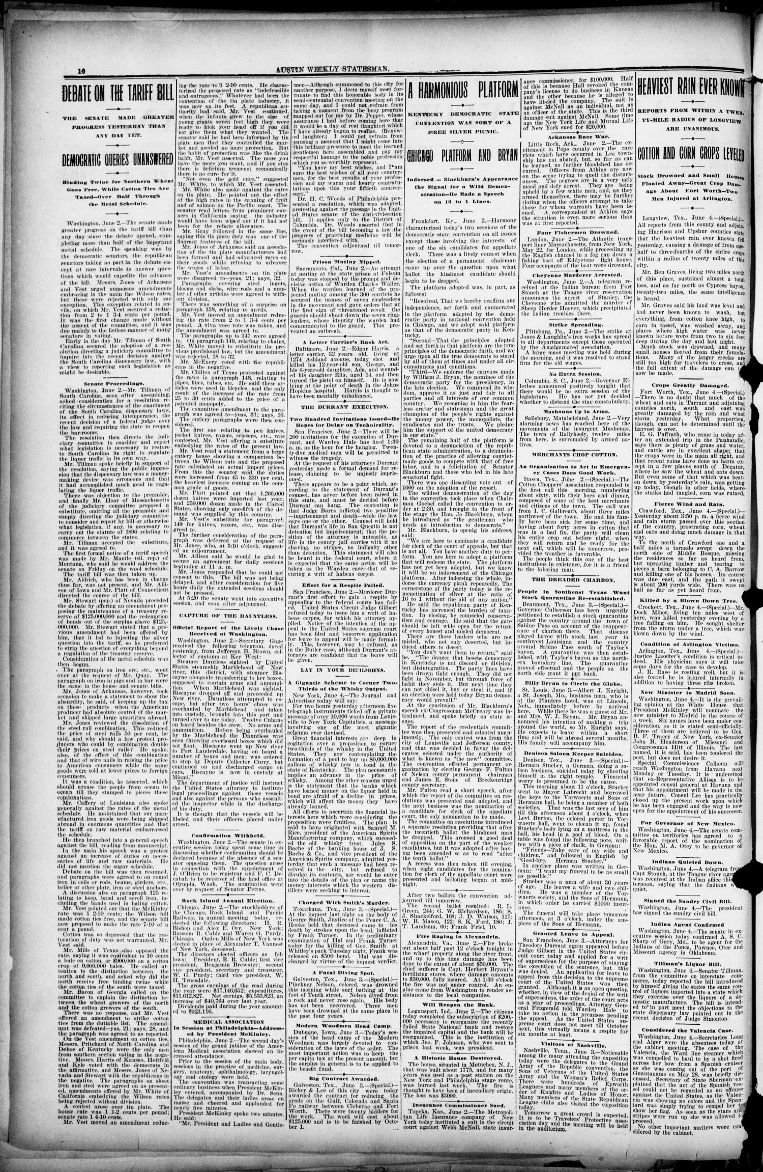 Austin Weekly Statesman. (Austin, Tex.), Vol. 26, Ed. 1 Thursday, June 10, 1897
                                                
                                                    [Sequence #]: 10 of 12
                                                