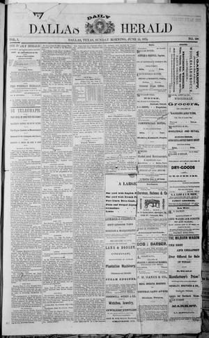Primary view of Dallas Daily Herald (Dallas, Tex.), Vol. 1, No. 108, Ed. 1 Sunday, June 15, 1873