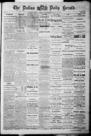 Primary view of object titled 'The Dallas Daily Herald. (Dallas, Tex.), Vol. 1, No. 134, Ed. 1 Wednesday, July 16, 1873'.