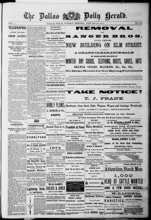 Primary view of object titled 'The Dallas Daily Herald. (Dallas, Tex.), Vol. 1, No. 293, Ed. 1 Tuesday, January 20, 1874'.