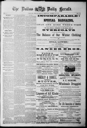 Primary view of object titled 'The Dallas Daily Herald. (Dallas, Tex.), Vol. 2, No. 27, Ed. 1 Friday, March 13, 1874'.