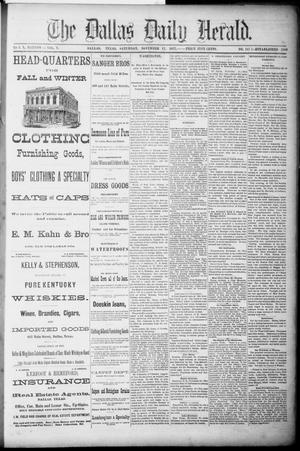 Primary view of object titled 'The Dallas Daily Herald. (Dallas, Tex.), Vol. 5, No. 147, Ed. 1 Saturday, November 17, 1877'.