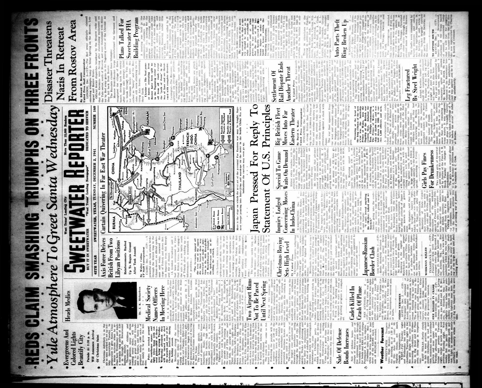 Sweetwater Reporter (Sweetwater, Tex.), Vol. 45, No. 165, Ed. 1 Tuesday, December 2, 1941
                                                
                                                    [Sequence #]: 1 of 6
                                                