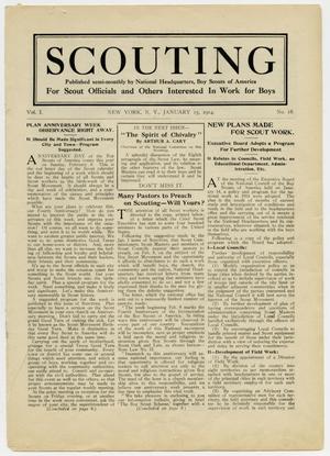 Primary view of object titled 'Scouting, Volume 1, Number 18, January 15, 1914'.