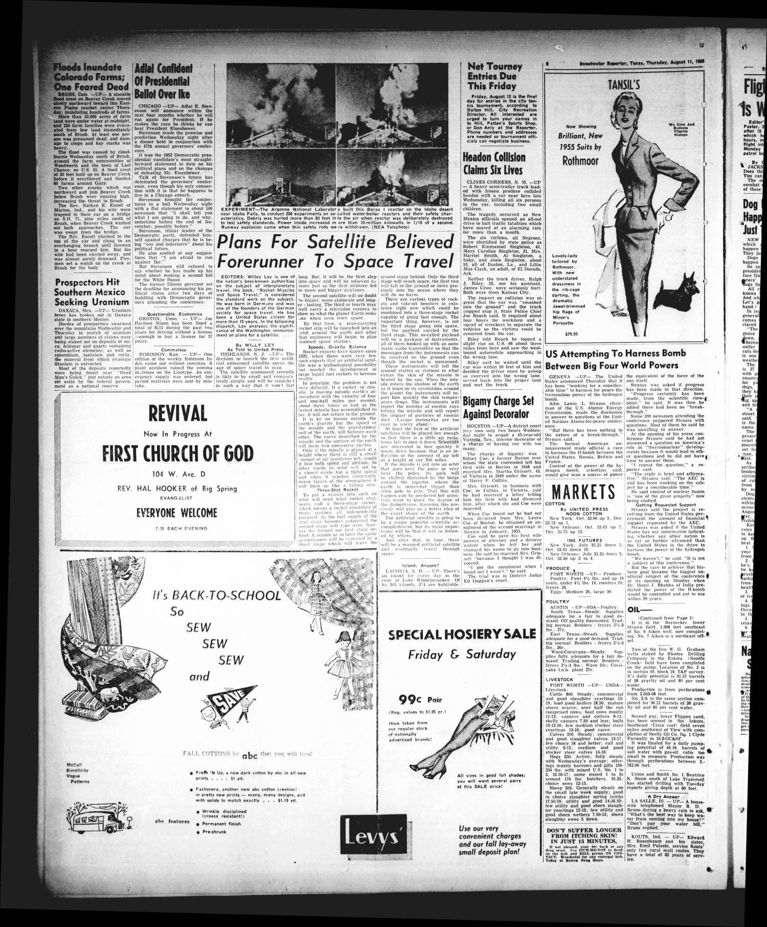 Sweetwater Reporter (Sweetwater, Tex.), Vol. 58, No. 189, Ed. 1 Thursday, August 11, 1955
                                                
                                                    [Sequence #]: 8 of 16
                                                