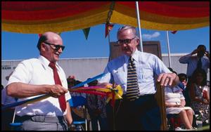 Primary view of [Former Governor Allan Shivers Cutting Ribbon at Opening Ceremonies]