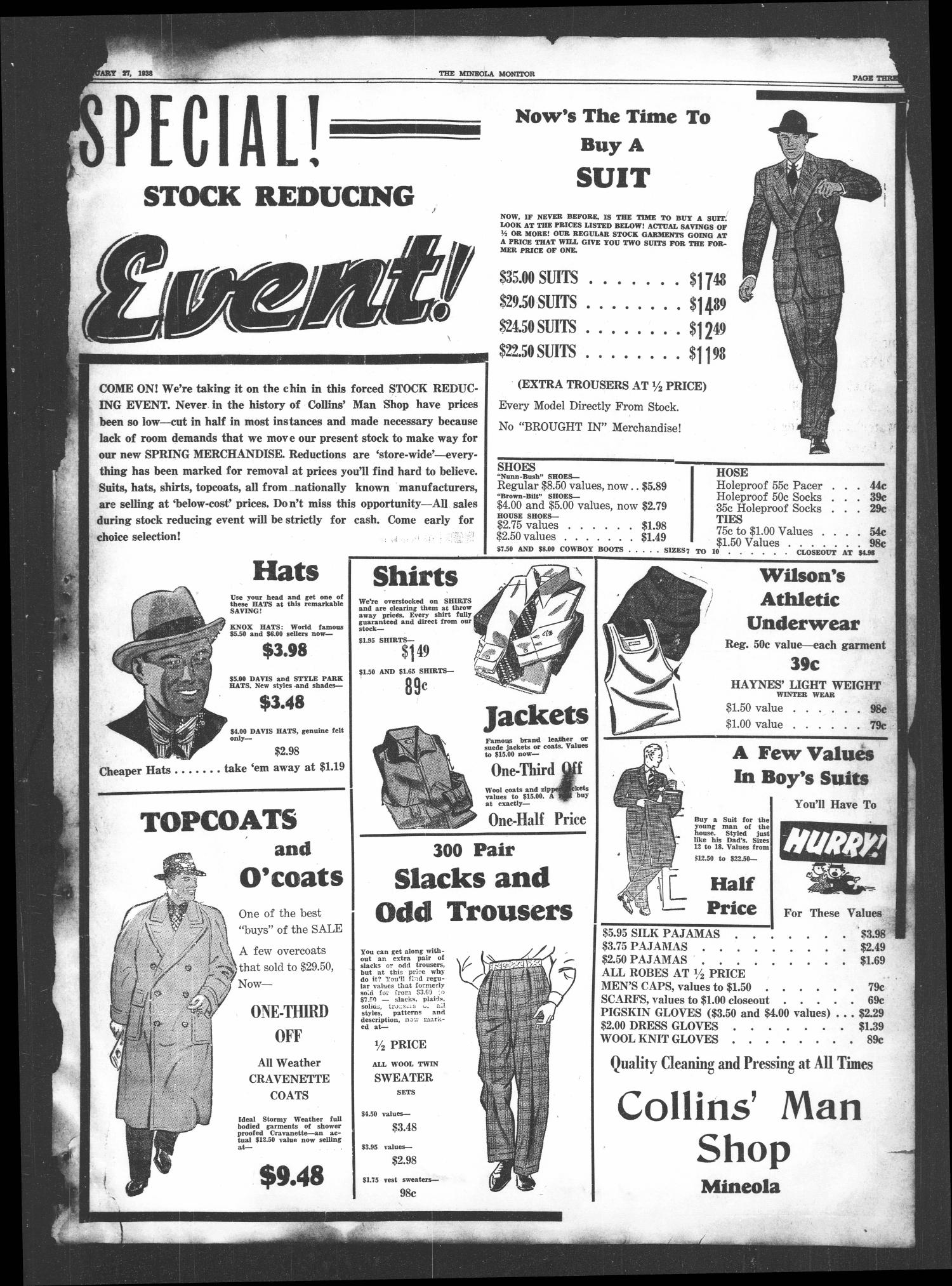 The Mineola Monitor (Mineola, Tex.), Vol. 61, No. 44, Ed. 1 Thursday, January 27, 1938
                                                
                                                    [Sequence #]: 3 of 8
                                                