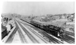 Primary view of object titled '["The Firefly" entering Kansas City]'.