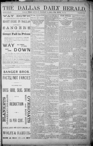 Primary view of object titled 'The Dallas Daily Herald. (Dallas, Tex.), Vol. 28, No. 72, Ed. 1 Saturday, February 19, 1881'.