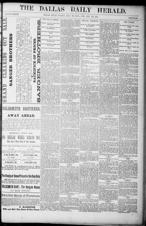 Primary view of object titled 'The Dallas Daily Herald. (Dallas, Tex.), Vol. 30, No. 234, Ed. 1 Sunday, July 22, 1883'.