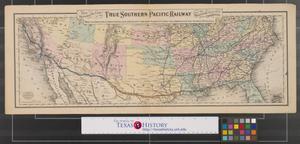 Primary view of object titled 'Map Showing the Line of the True Southern Pacific Railway: And the Short Link necessary for Its Completion.'.