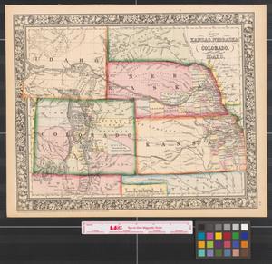 Primary view of Map of Kansas, Nebraska and Colorado : showing also the eastern portion of Idaho.