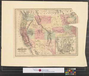 Primary view of object titled 'Map of the territories & Pacific states : to accompany "Across the Continent" by Samuel Bowles.'.