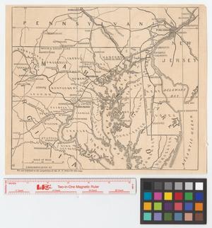 Primary view of object titled '[Map of Maryland and Delaware]'.
