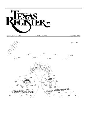 Primary view of object titled 'Texas Register, Volume 37, Number 41, Pages 8095-8246, October 12, 2012'.