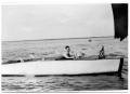 Primary view of Buddy Sinclair in boat made by father 1938